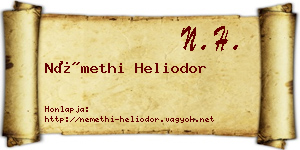 Némethi Heliodor névjegykártya